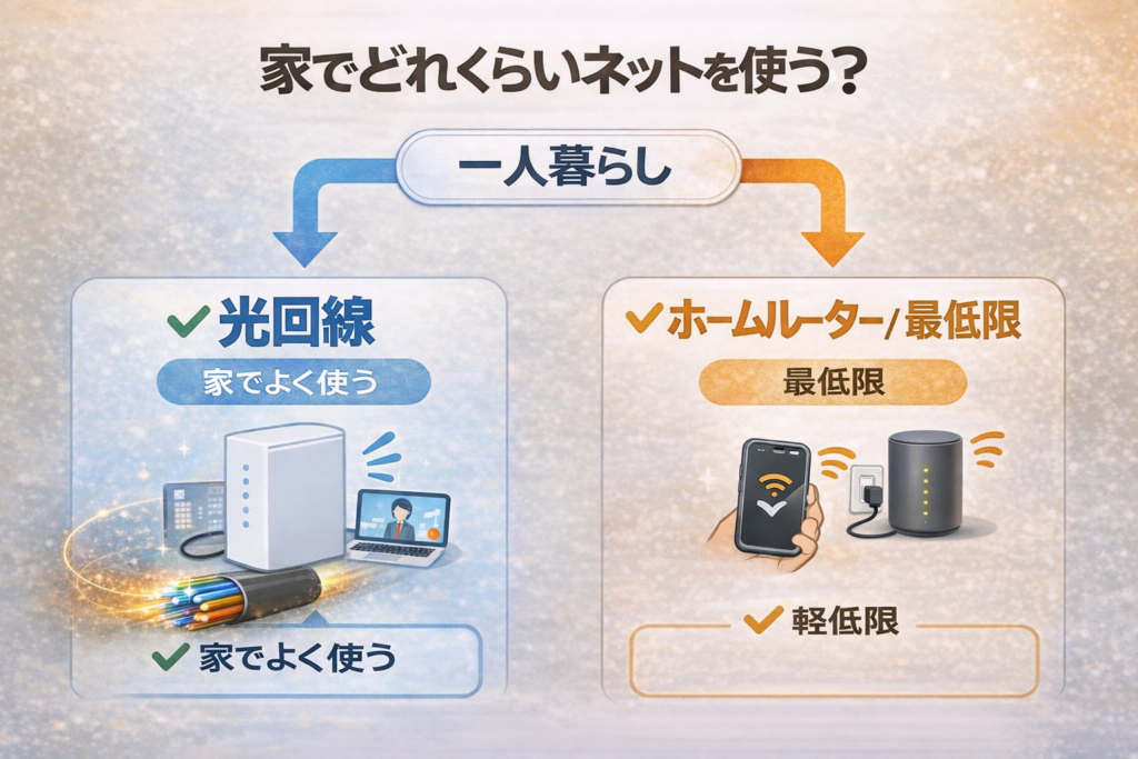一人暮らしで光回線が必要かどうかの判断基準